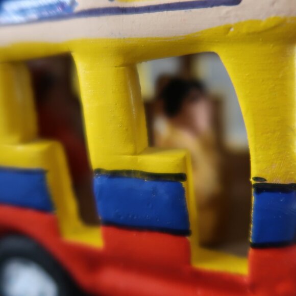 Columbia Folk Art Clay Pottery Chiva Bus Arts & Crafts Ceramic Columbian - Picture 7 of 9